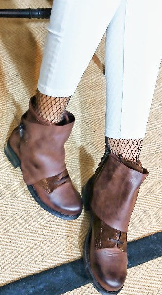 ECCELLENZA DONNA Venezia Black Anckle Boot Italian Leather Boots