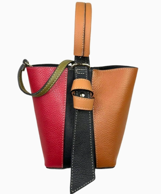 CHENSON & GORETT Beautiful Multicolour and Exclusive Italian Leather Bag with Women's Inner Bag