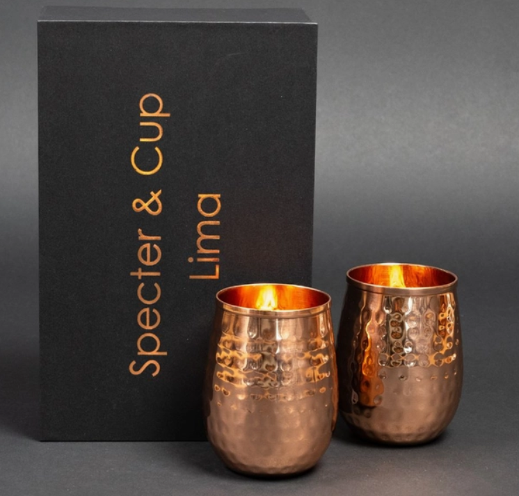 SPECTER & CUP Lima Copper Mug Set - 2x Cocktail Cups (470 Ml)