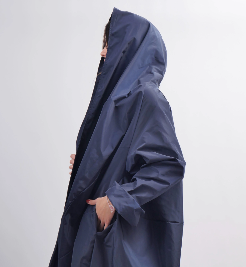 CECILE WANG Chic Waterproof Rain Coat Colour Lavender / Purple
