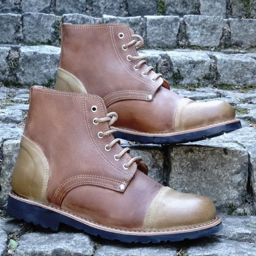 BY THE MOUNTAIN, PORTUGUESE HANDMADE FOOTWEAR Kamet Lace-Up Boots, Colour Brown