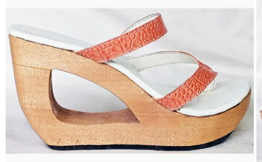 OMES Woodies sandals. Legendary Bruna: Handmade Cut-Out Wooden High Heel CLOGS