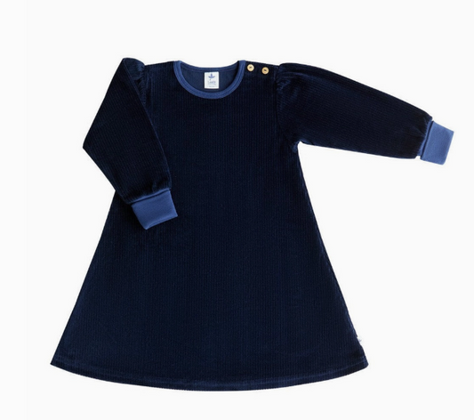 LLEELA COPTTON Beautiful Posh Birthday party Children's Long Sleeve Girly corduroy dress