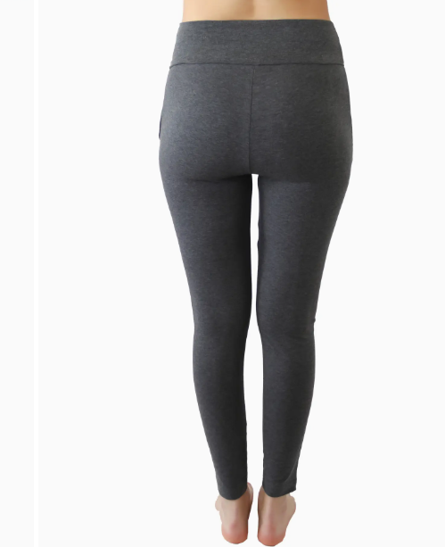 Organic Cotton Women's Yoga Pants - Anthrazit-Melange