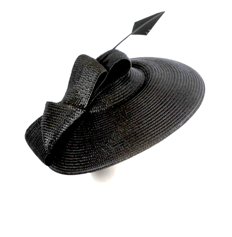 An Elegant “Saucer” Fascinator Hat By Max Alexander of Australia - Black