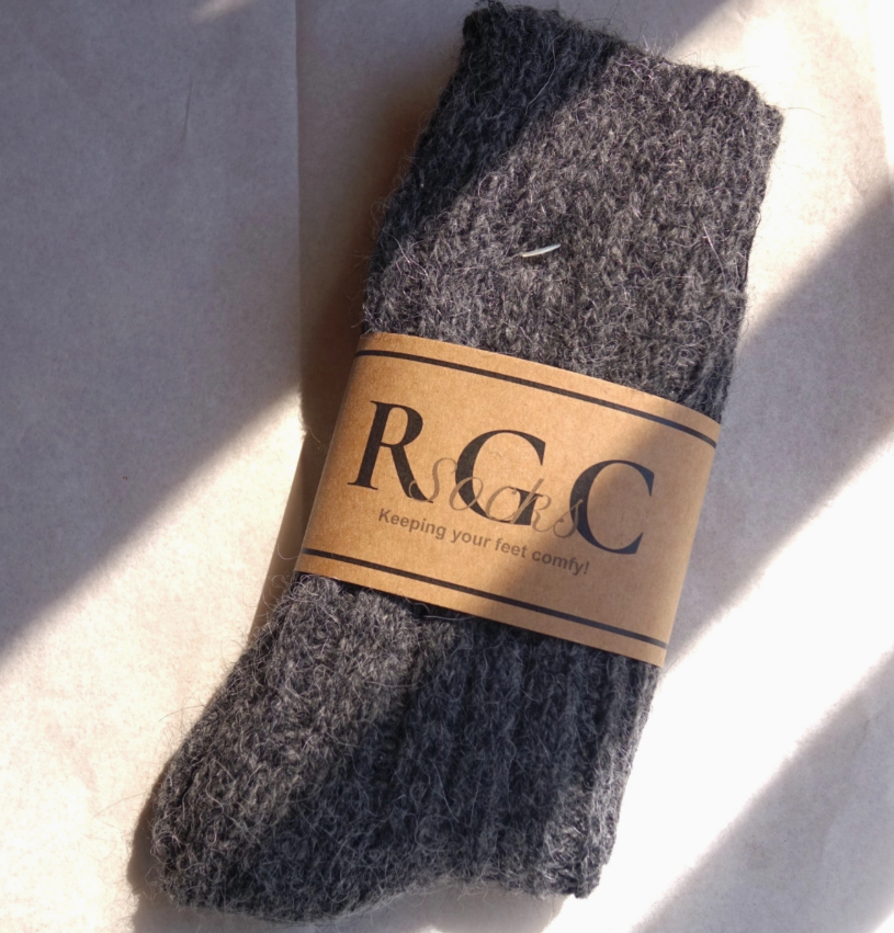 BY THE MOUNTAIN Mesgla Alpaca Socks | Wool Socks | Socks | Winter Socks Stone Grey