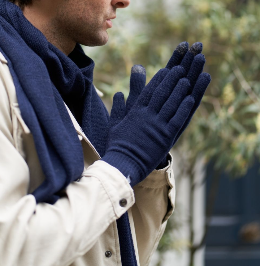 MAISON BONNEFOY Perinne - 100% Wool Tactile Gloves