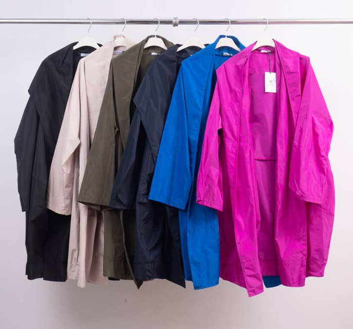 CECILE WANG Chic Waterproof Rain Coat Colour Lavender / Purple