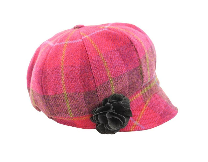 IRISH MUCROS WEAVERS Ladies 100% Wool Newsboy Cap 51 Colour Multi Irish Tweed Green