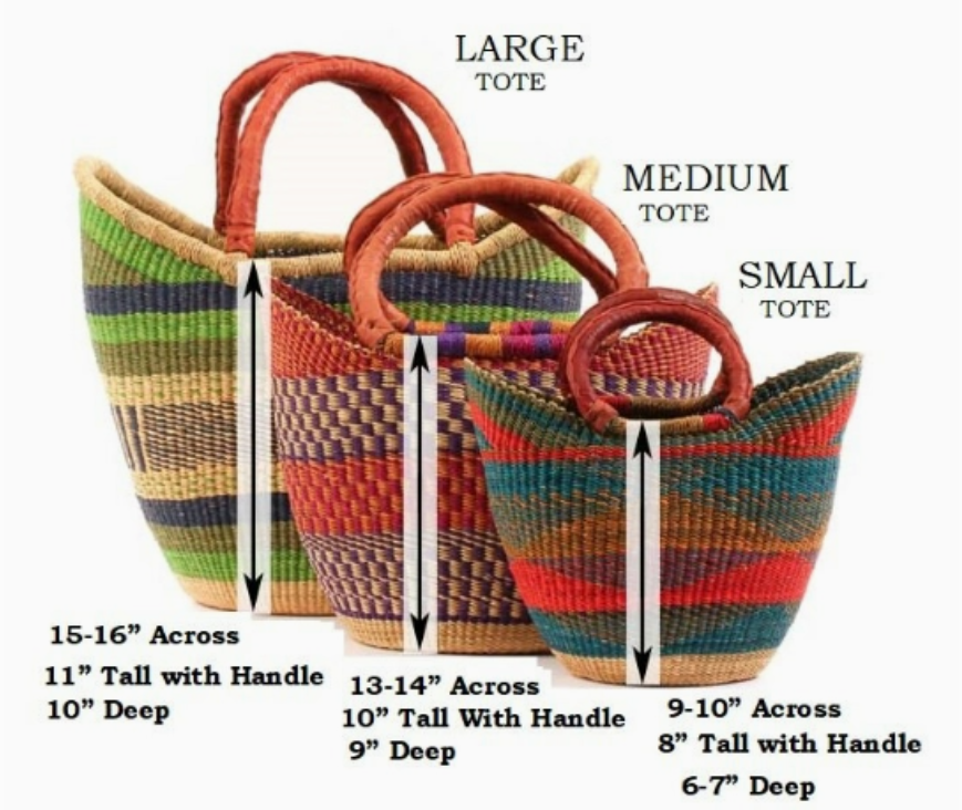 Extra Large Round Beautiful Durable African Basket | Bolga Ghana Shopping Basket - Blue & Turquoise