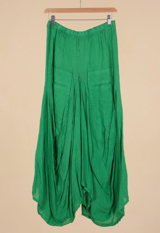 LA MAISON DES FIBRE NATURELLES Shabby Chic Skirt 100% Made in Italy Colour BLUE Jeans