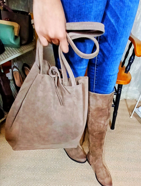 MOONRISE Knee Boots - Leather Over knee Yuni Brown Taupe