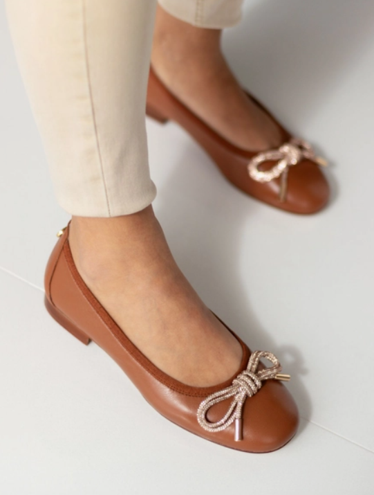 MLV PORTUGUESE SHOES 100% Soft Leather Ballet Flats moccasins Beige