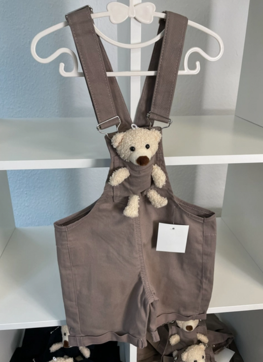 LA VIE Children's Teddy Overalls BROWN