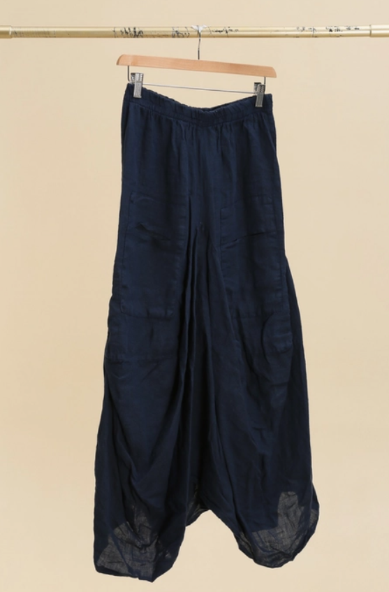 LA MAISON DES FIBRE NATURELLES Shabby Chic Skirt 100% Made in Italy Colour BLUE Jeans