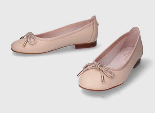 MLV PORTUGUESE SHOES 100% Soft Leather Ballet Flats moccasins Beige