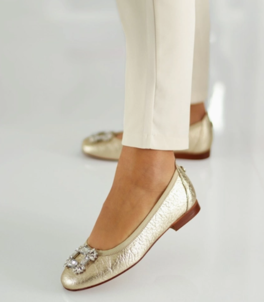 MLV PORTUGUESE SHOES 100% Soft Leather Ballet Flats moccasins Beige