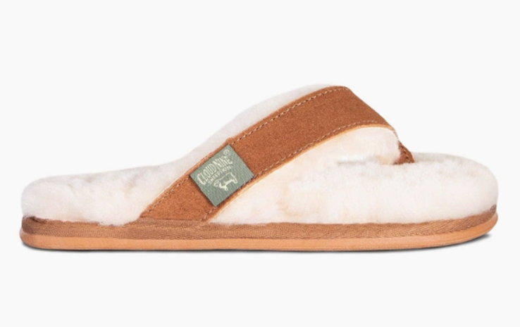 CLOUD NINE SHIPSKIN Ladies Finest Soft Sheepskin Lined Flip Flops