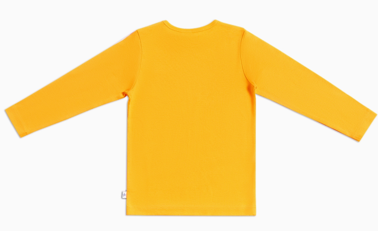LEELA COTTON Baby Basic long sleeve 100% Organic Cotton Colour Yellow