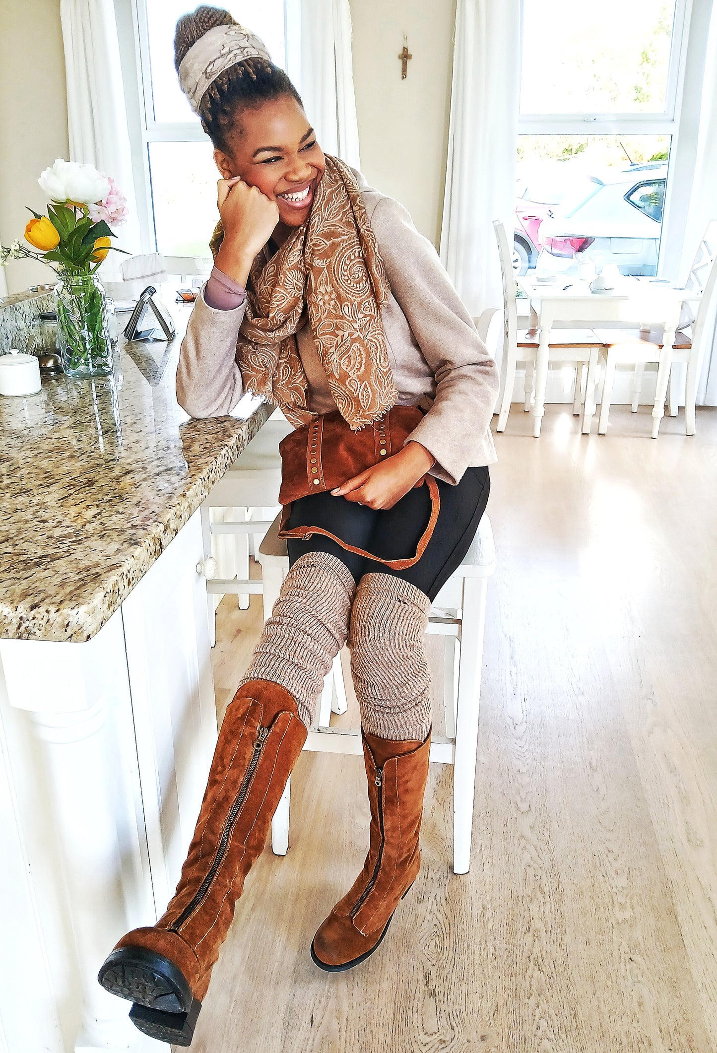 ECCELLENZA DONNA Romalt Crosta Suede  Italian Leather Anfibic Boots with Iron Zip