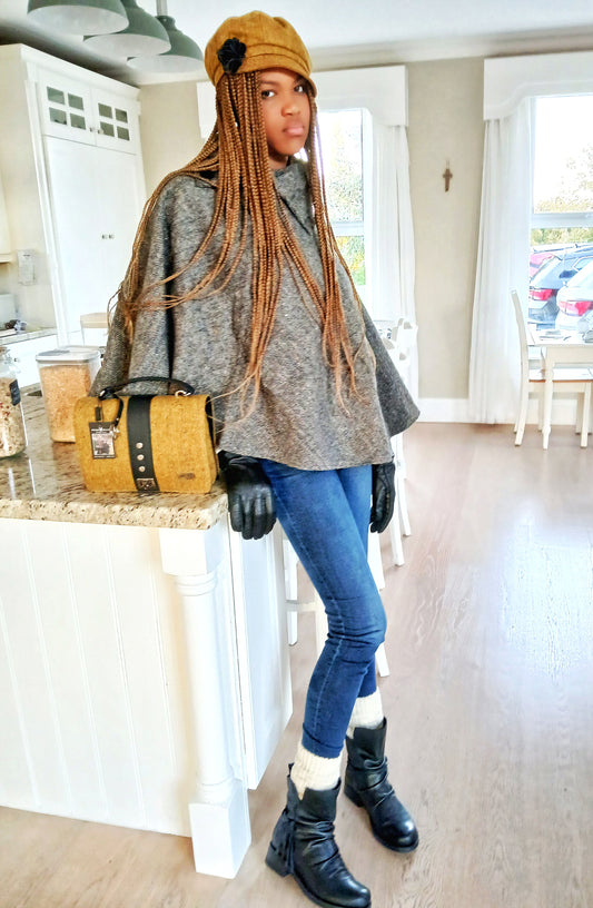 IRISH MUCROS WEAVERS Newsboy 602 100% Wool Mustard Yellow Irish Tweed Hat