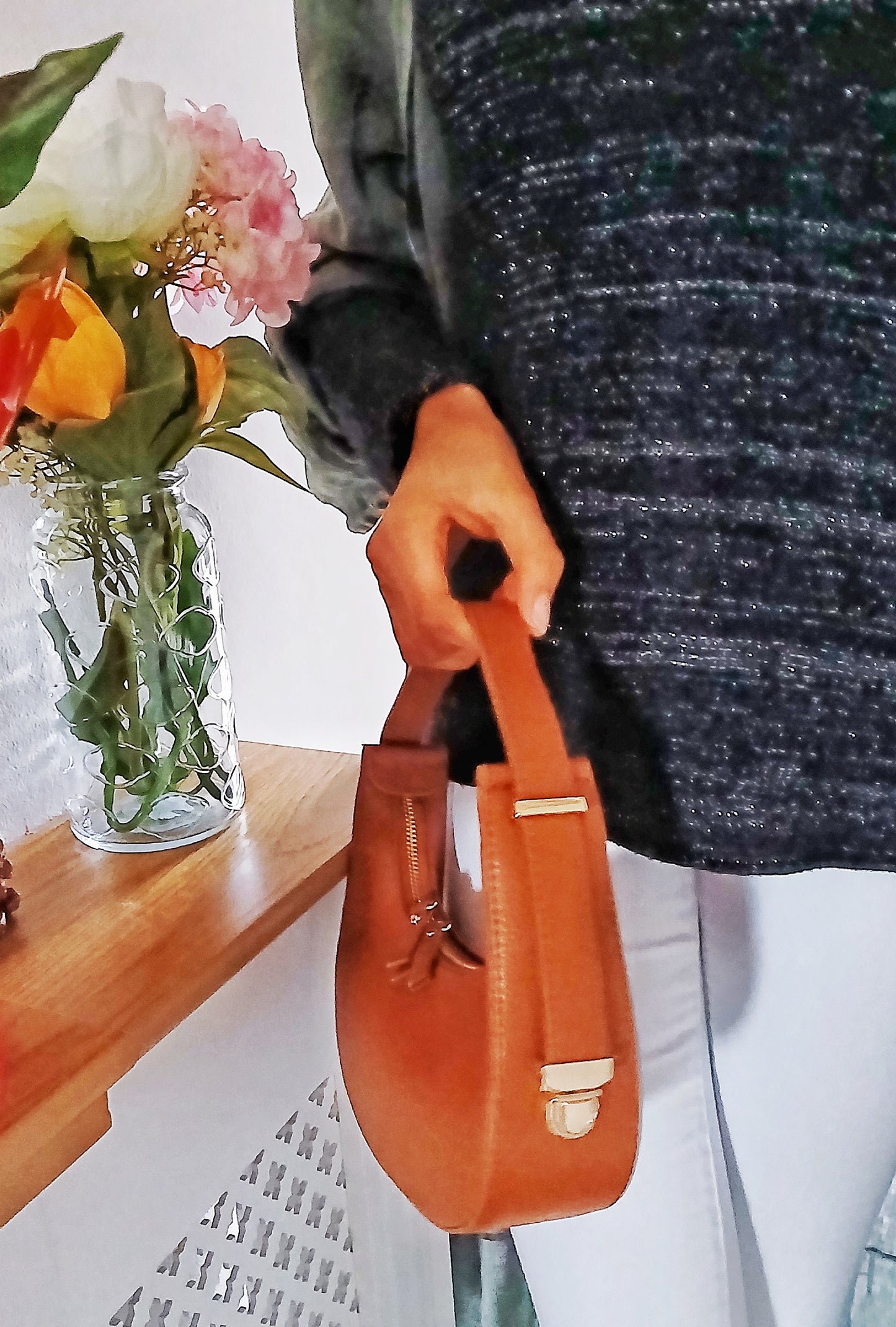 Elly - Mini Hobo Bag - Cute !00% Italian Leather Purse  Bag