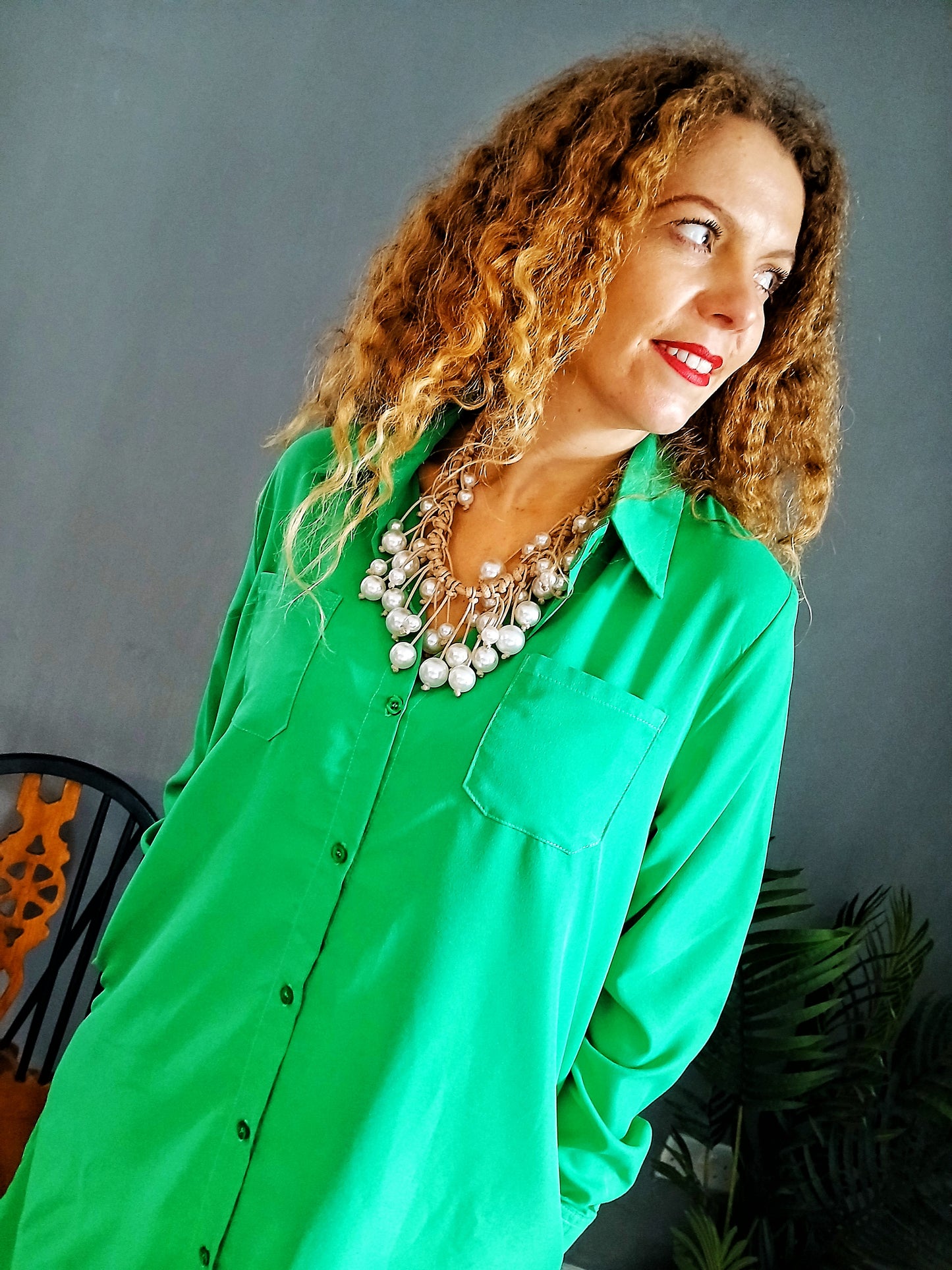 Cute Half Sleeves Loose 100% Pure Cotton Solid Color Lapel Mini Dresses