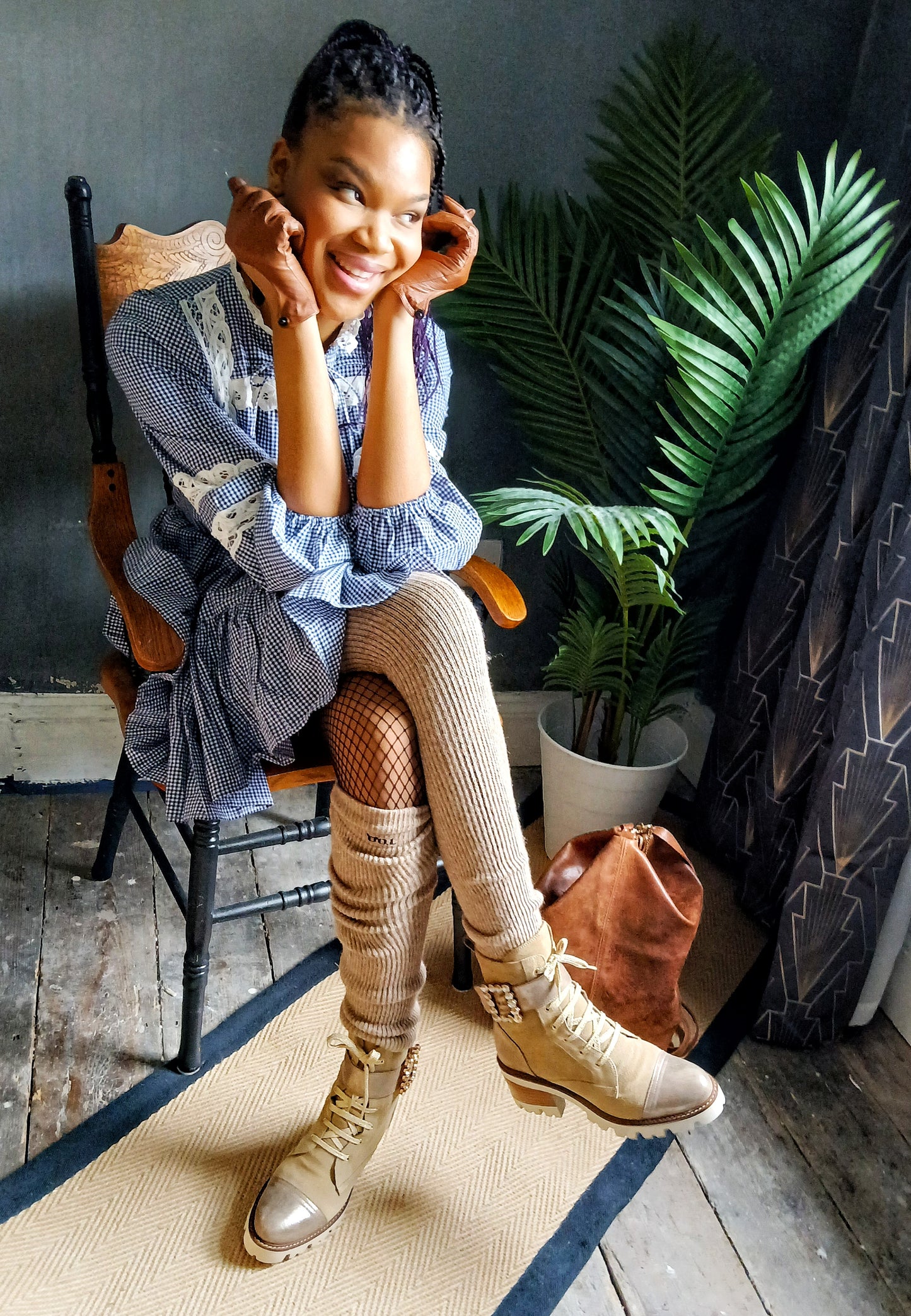 MLV Portuguese Shoes Bota De Mulher TAMARA06 Taupe Mix Creams Ladies Stylish Combat Boots Sizes UK 6 / EU 39