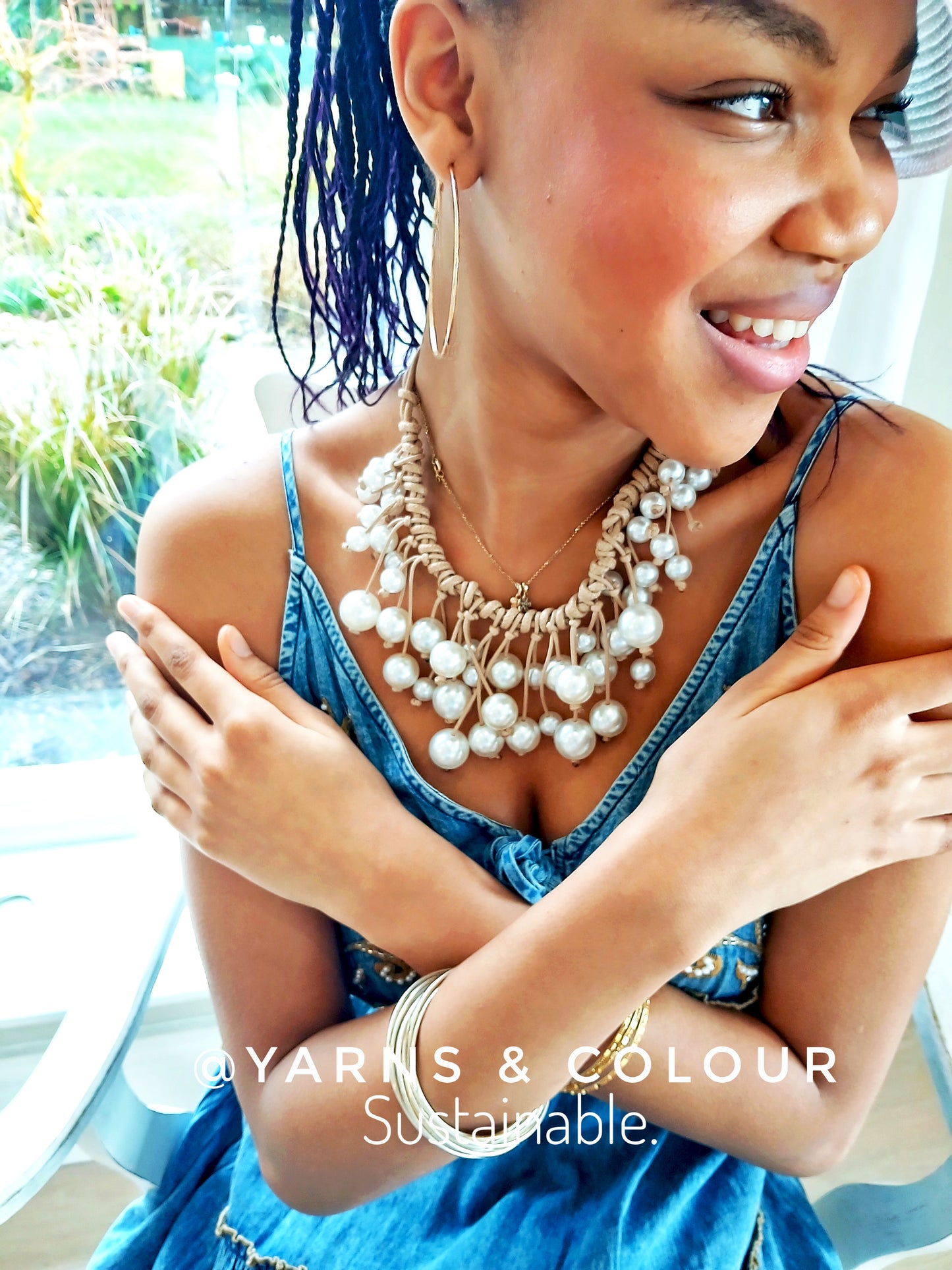 Handmade Woven Pearl Necklace
