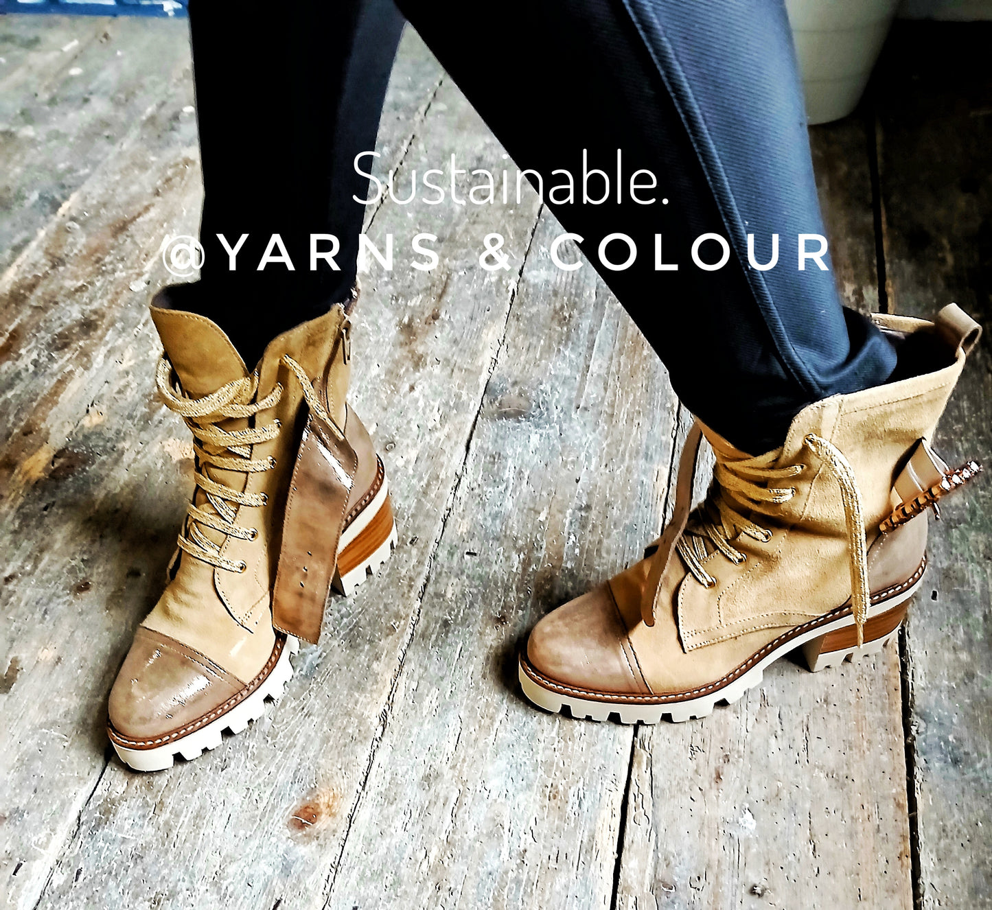 MLV Portuguese Shoes Bota De Mulher TAMARA06 Taupe Mix Creams Ladies Stylish Combat Boots Sizes UK 6 / EU 39