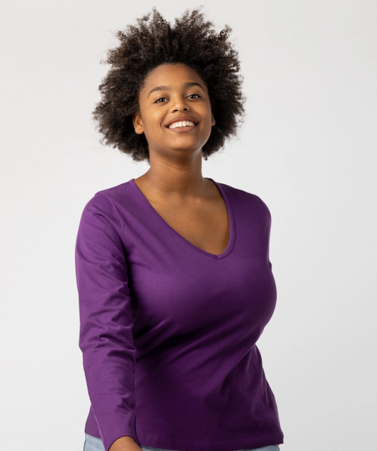 Veraluna Purple Organic Cotton Shirt Sira Plum Fair Product