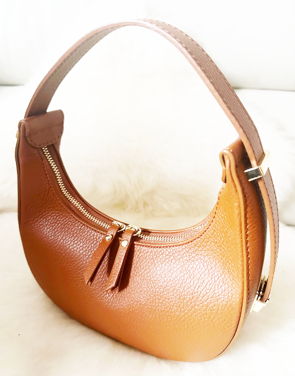 Elly - Mini Hobo Bag - Cute !00% Italian Leather Purse  Bag