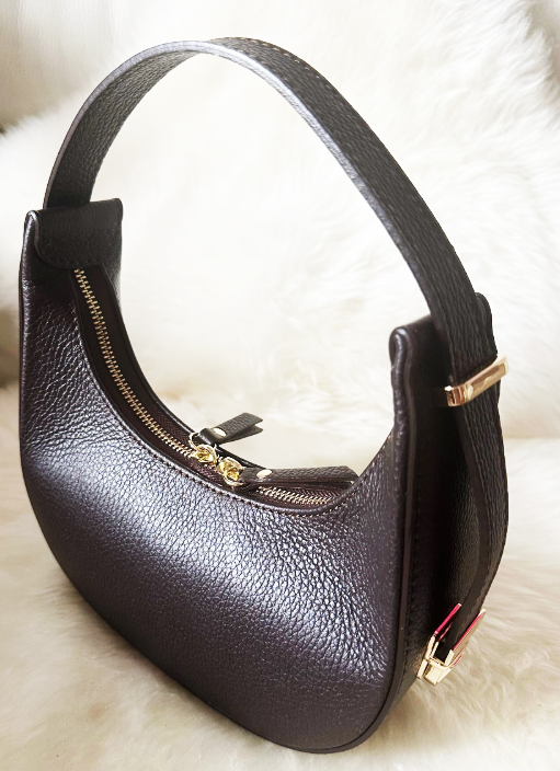 Elly - Mini Hobo Bag - Cute !00% Italian Leather Purse  Bag