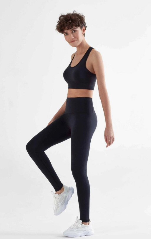 Organic Cotton Women Leggings Recycled - Black XL