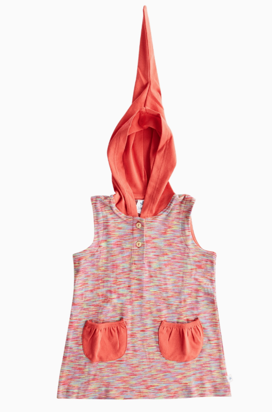 100% Organic Cotton Baby Tunic Dresses Orange Pocket Spotted  orange Dress