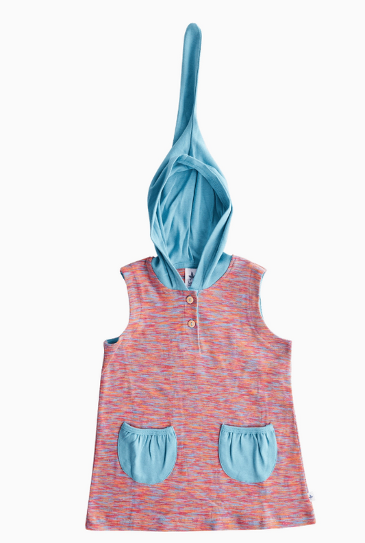 100% Organic Cotton Baby Tunic Dresses Indigo Lion Sky Blue Pocket Red Dress