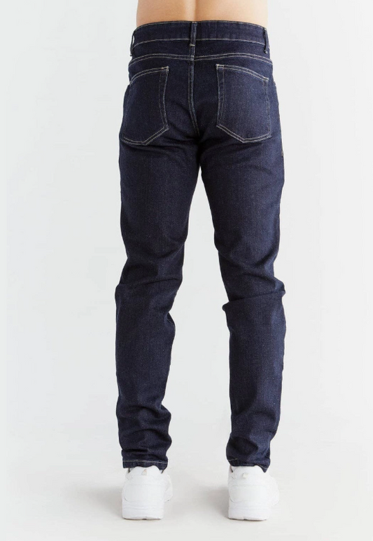 Men Slim Fit Denim Jeans - Dark Slate Blue 34''W