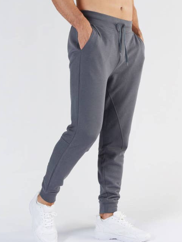 LEELA COTTON Organic Cotton and Tencel™ Active Men Jogging Pant  Colour Light Grey Melange