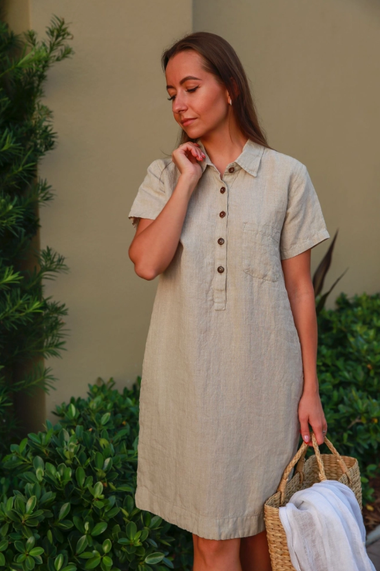 VIKOLINO Linen Lovely Tunic/Dress European High Quality Linen