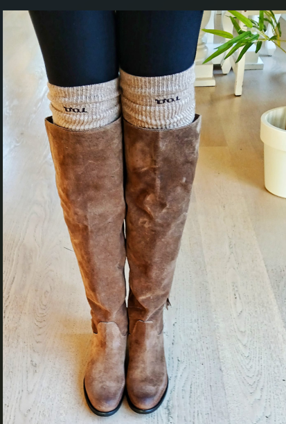 MOONRISE Knee Boots - Leather  Over knee Yuni Brown Taupe