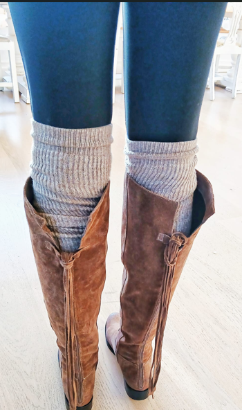 MOONRISE Knee Boots - Leather  Over knee Yuni Brown Taupe